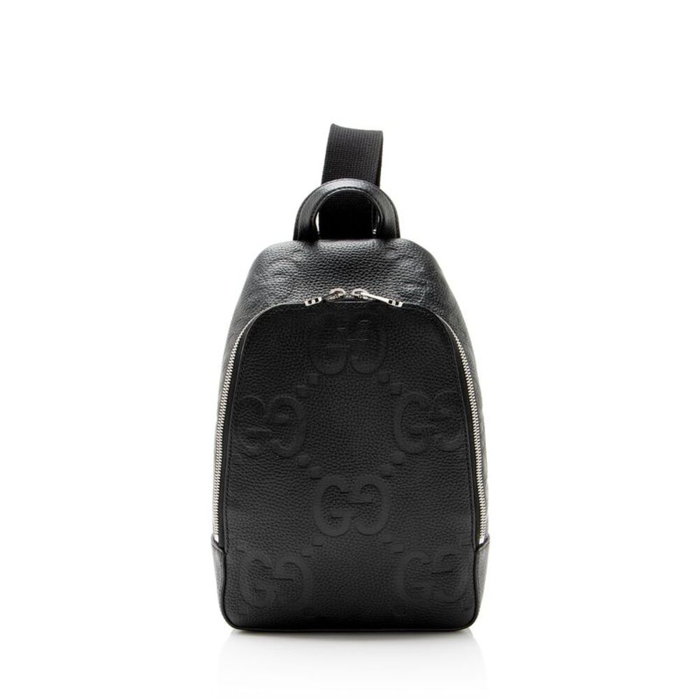 Gucci Leather GG Jumbo Sling Backpack - Picture 1 of 12